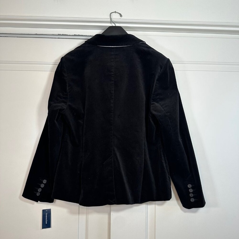 Charter Club Black Velvet Blazer Jacket 18 - NEW - Picture 6 of 16